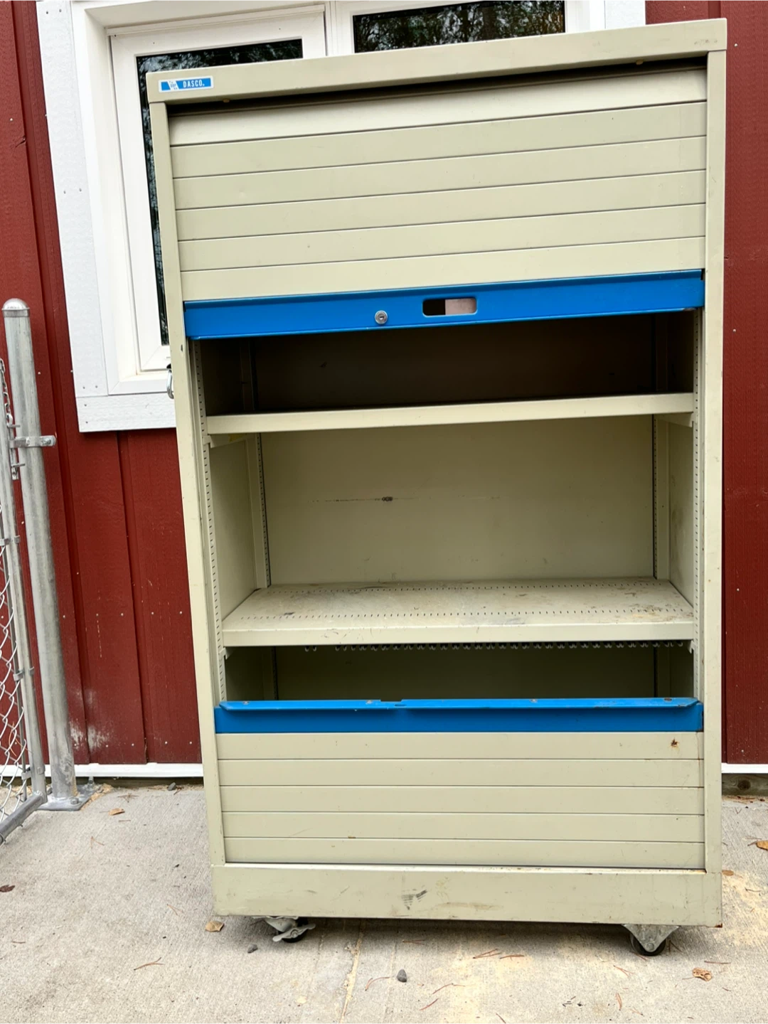 BASCO Rolling Door Cabinet - Beige/Blue - photo 3
