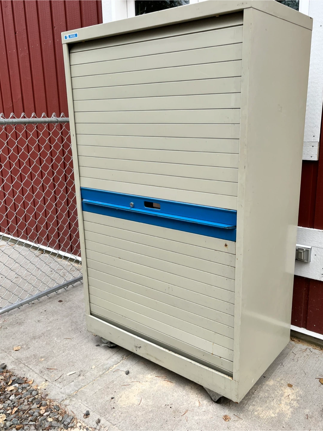 BASCO Rolling Door Cabinet - Beige/Blue - photo 2