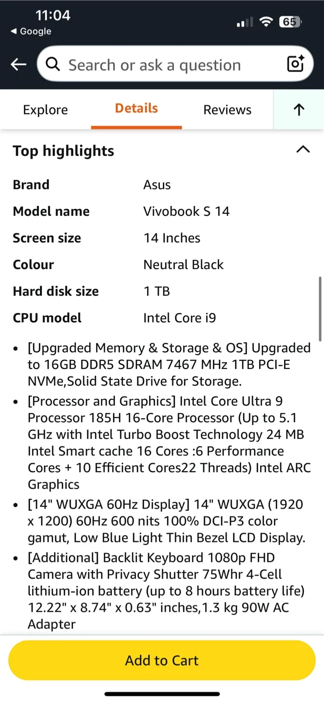 Asus Vivobook S14 - 16GB RAM, 1TB SSD image indicator(2)