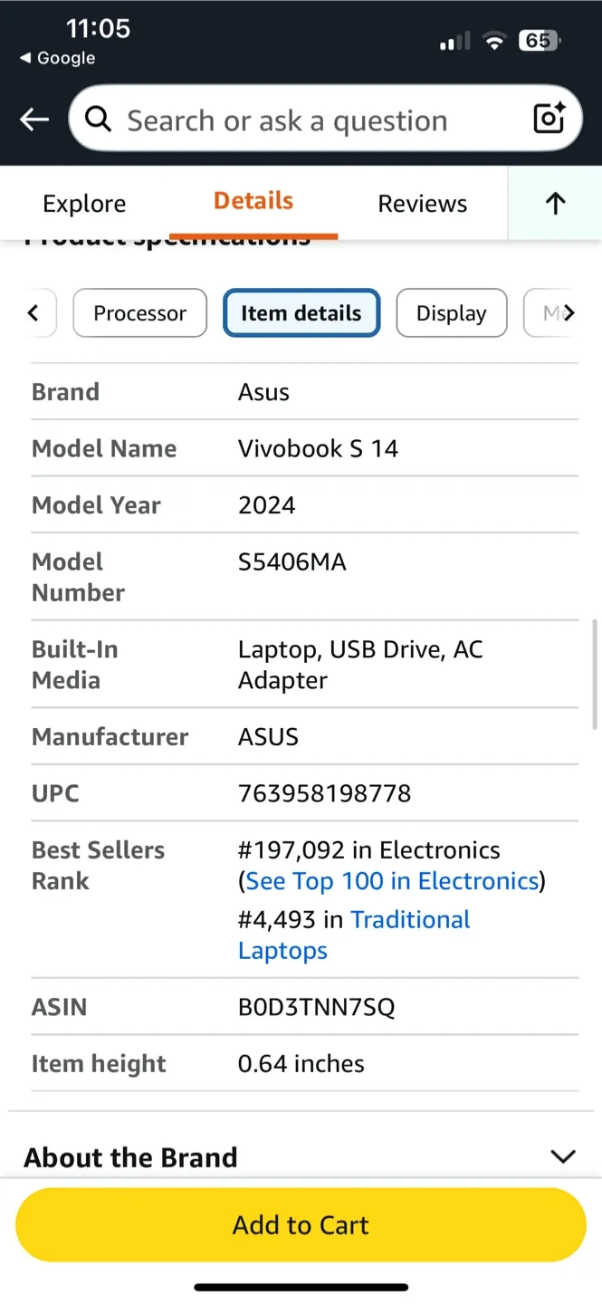 Asus Vivobook S14 - 16GB RAM, 1TB SSD image indicator(3)