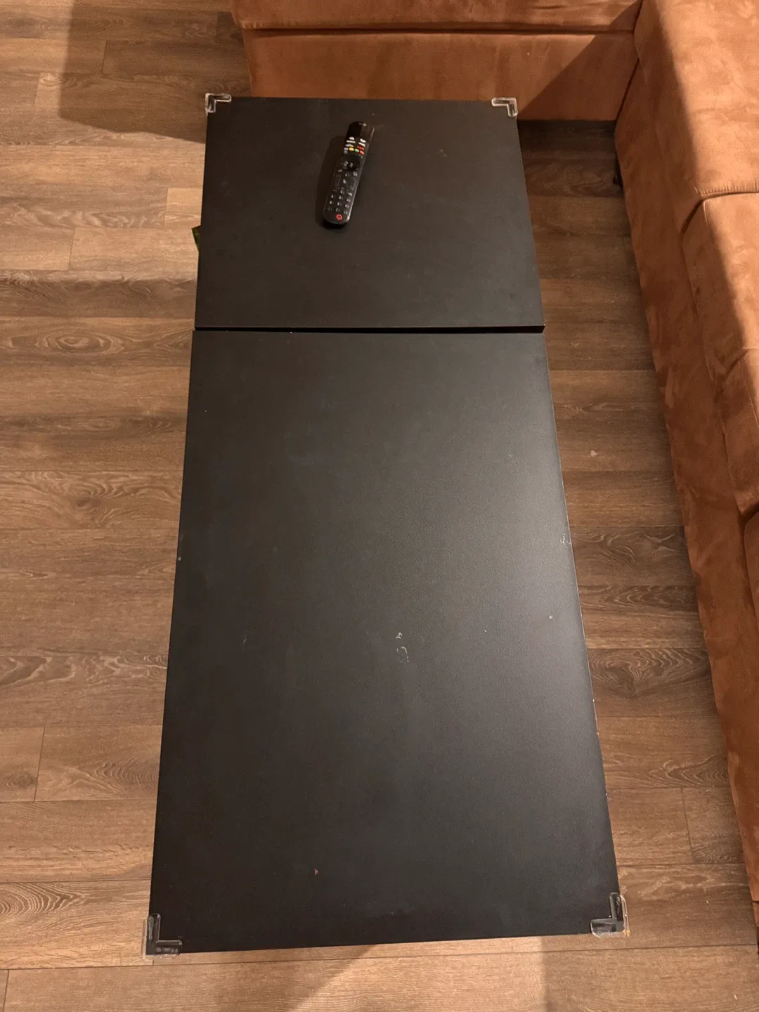 Brown Sectional Sofa & Center table with storage image indicator(8)