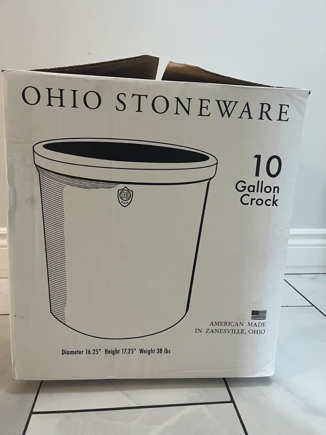 Ohio Stoneware 10 Gallon Crock image indicator(2)