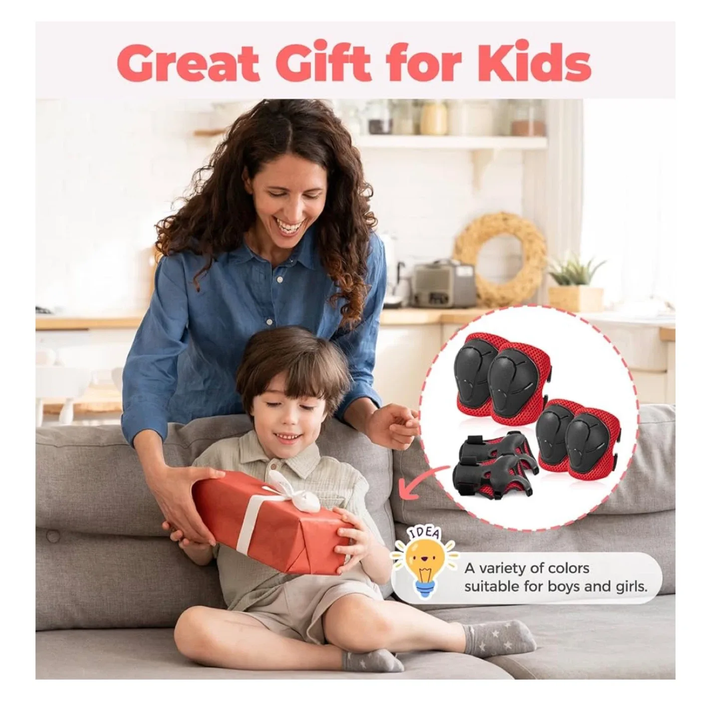 Kids Protective Gear Set - Knee, Elbow, Wrist Pads image indicator(6)