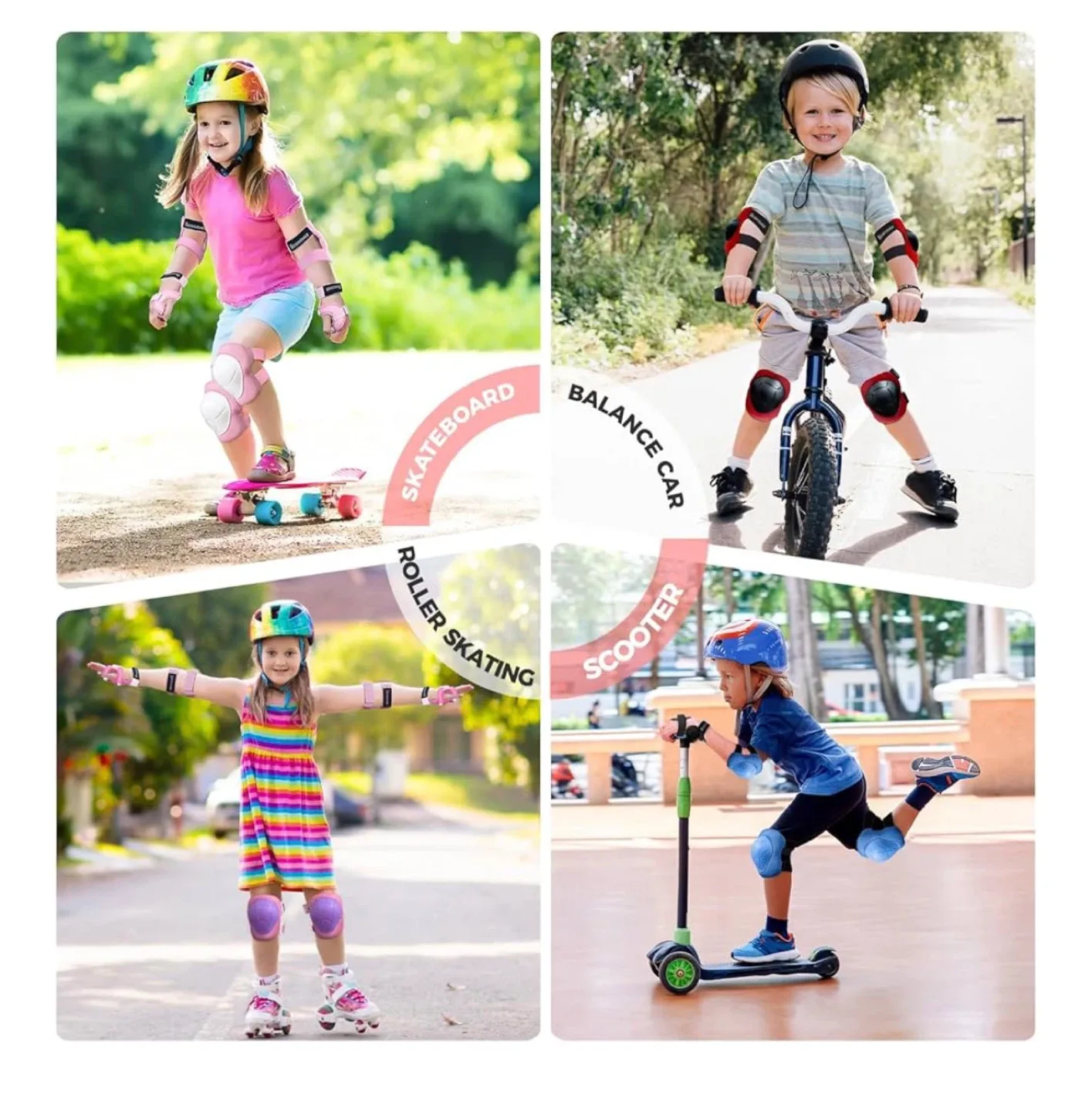 Kids Protective Gear Set - Knee, Elbow, Wrist Pads image indicator(4)