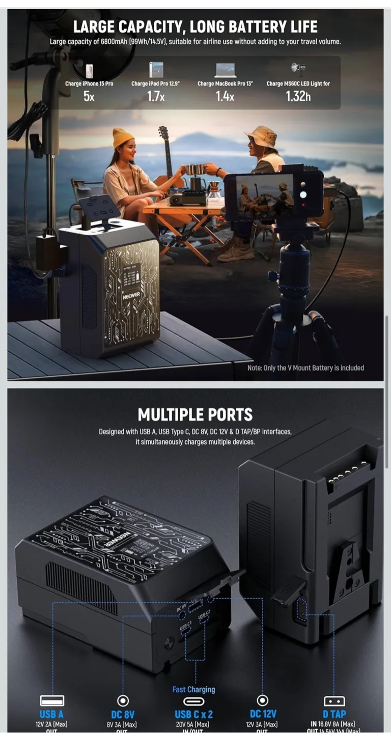 Neewer PS099S Mini V Lock Battery image indicator(3)