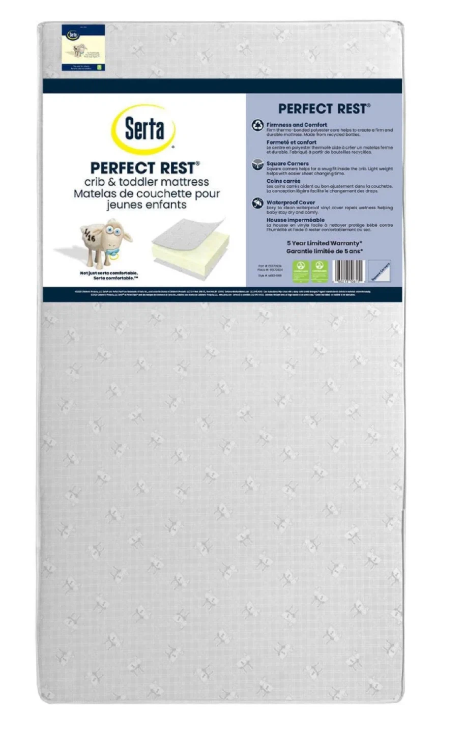Serta Perfect Rest Crib & Toddler Mattress - Dual Sided - photo 4
