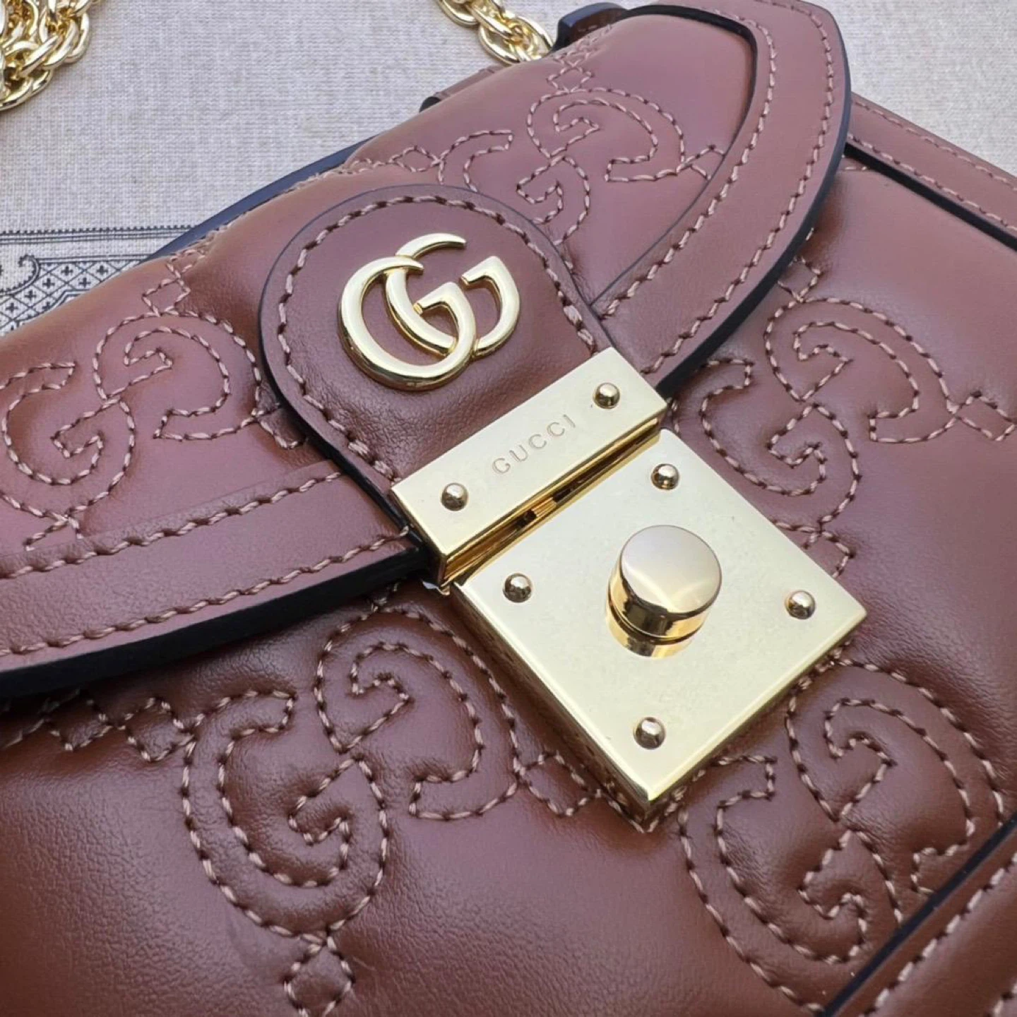 Gucci Brown Leather Shoulder Bag - photo 5