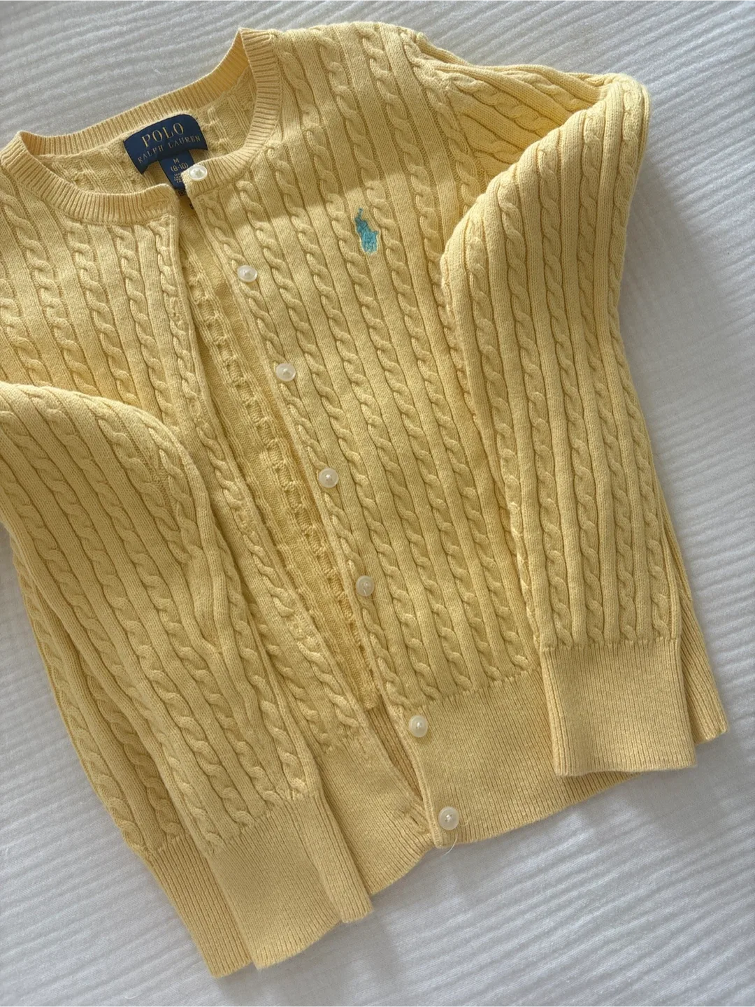 Polo Ralph Lauren Yellow Cardigan Size M (8-10) image indicator(3)