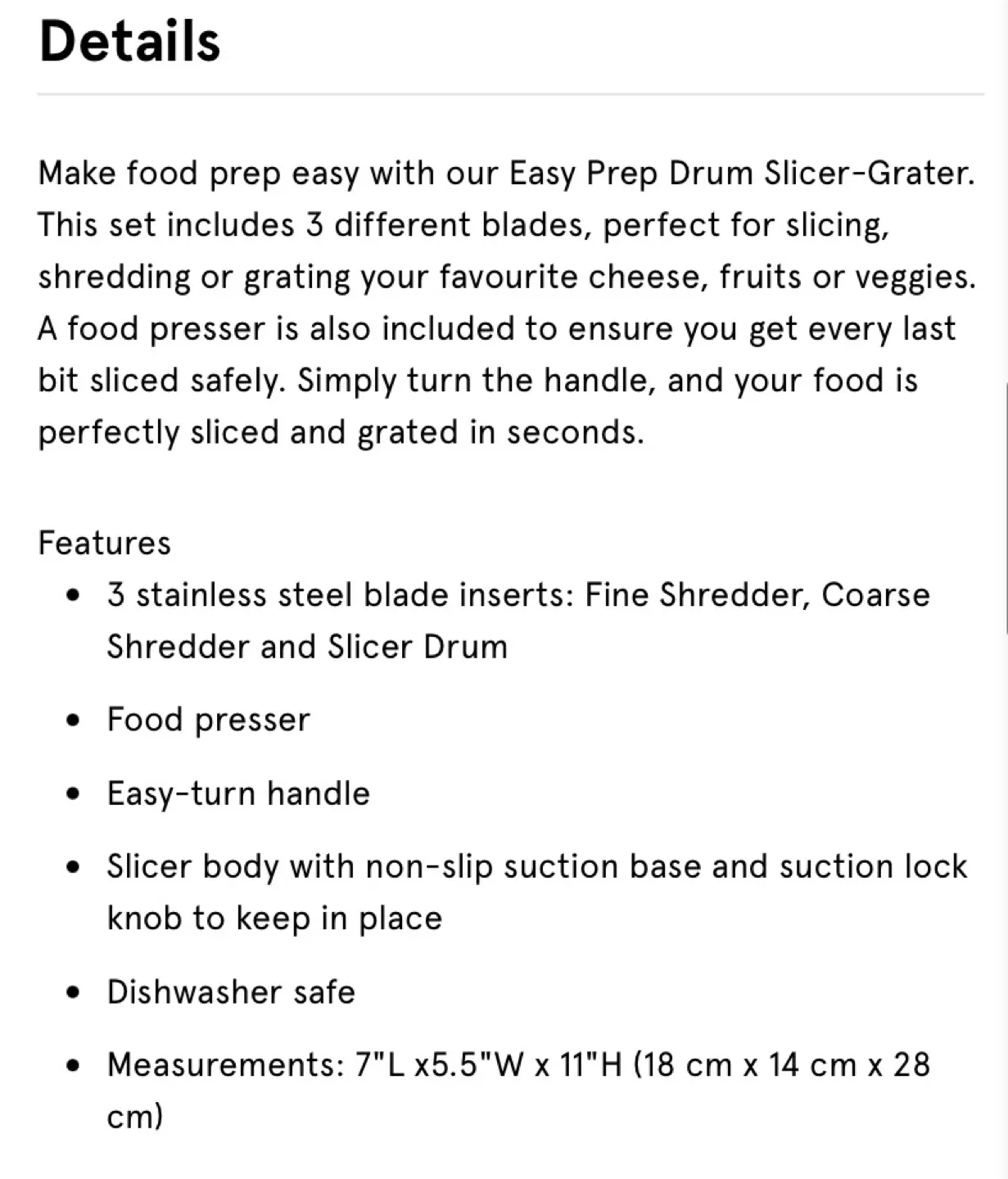 Prep Drum Slicer-Grater image indicator(10)