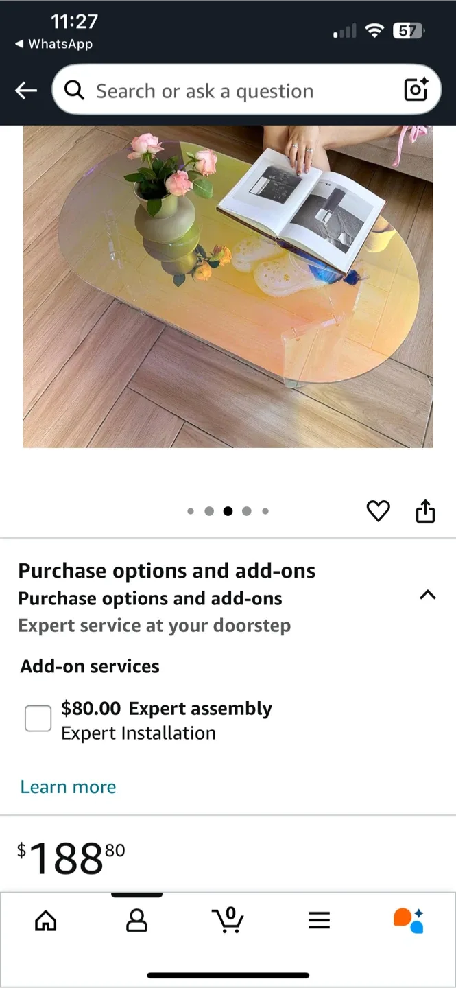 Artloge Iridescent Acrylic Coffee Table image indicator(4)