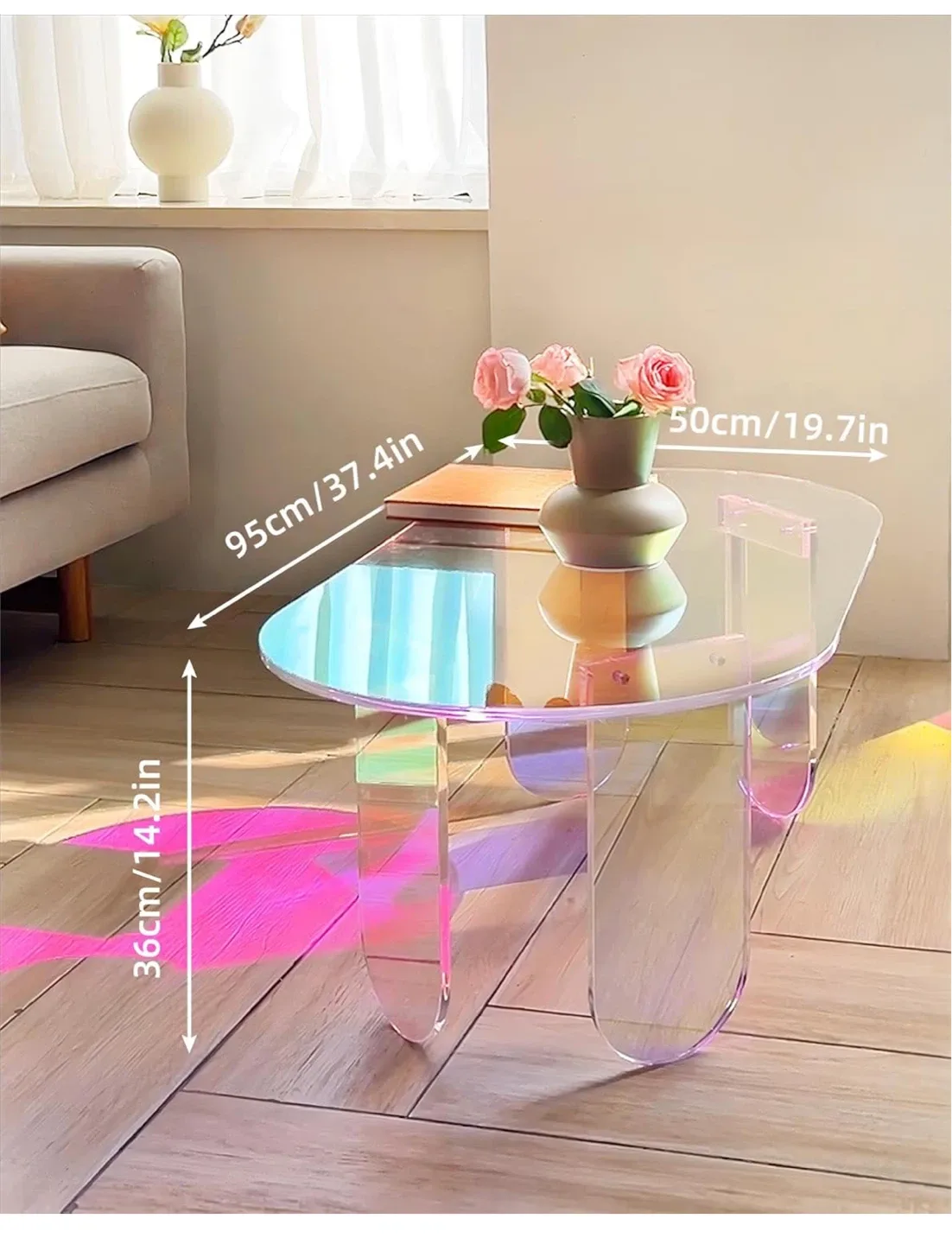 Artloge Iridescent Acrylic Coffee Table image indicator(2)