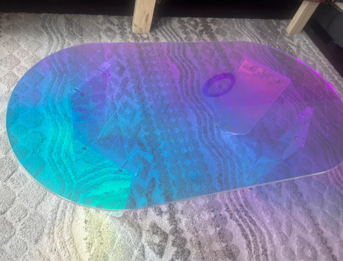 Artloge Iridescent Acrylic Coffee Table image indicator(9)