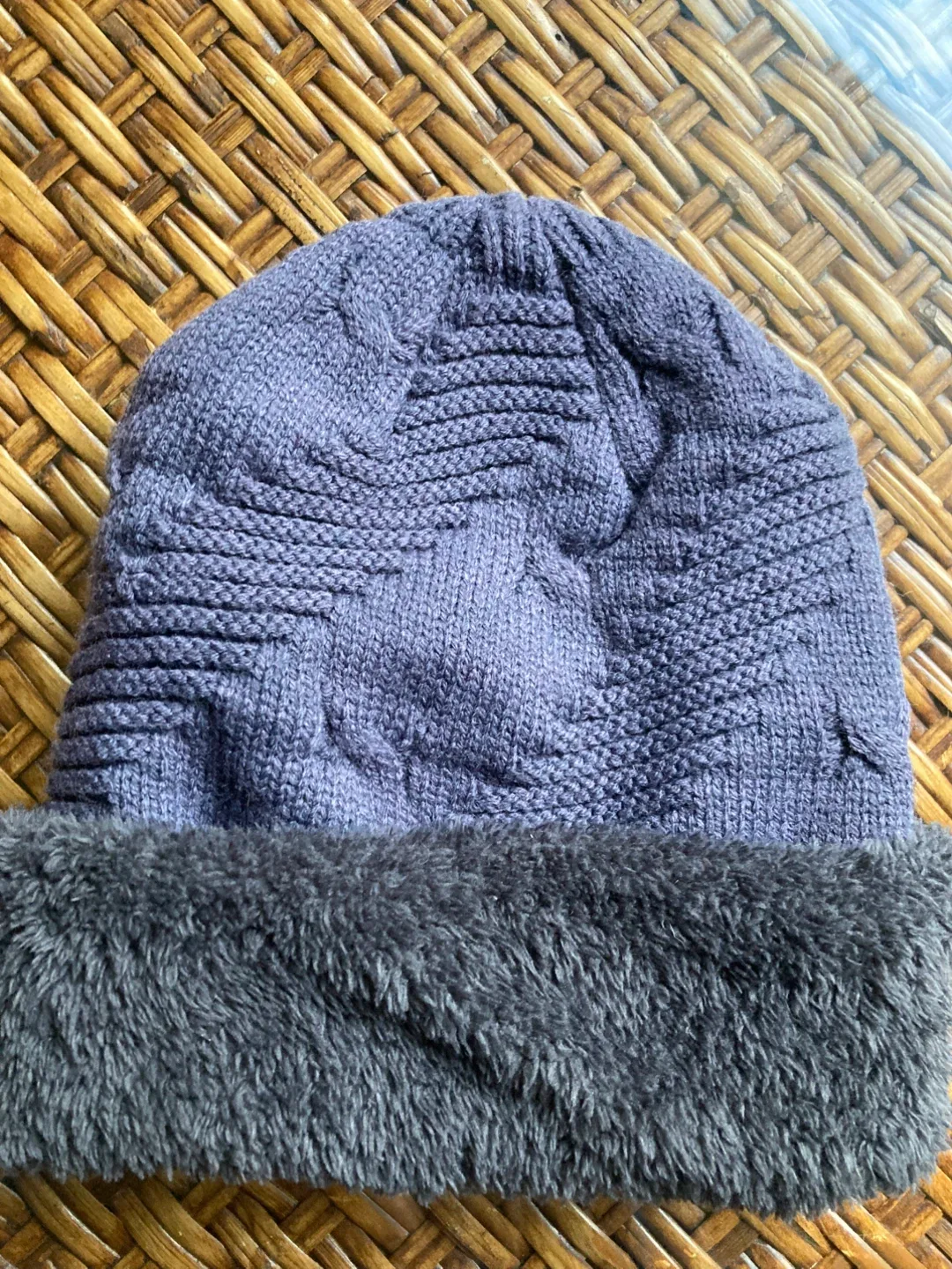 Winter Knit Beanie Hat - Grey thumbnail