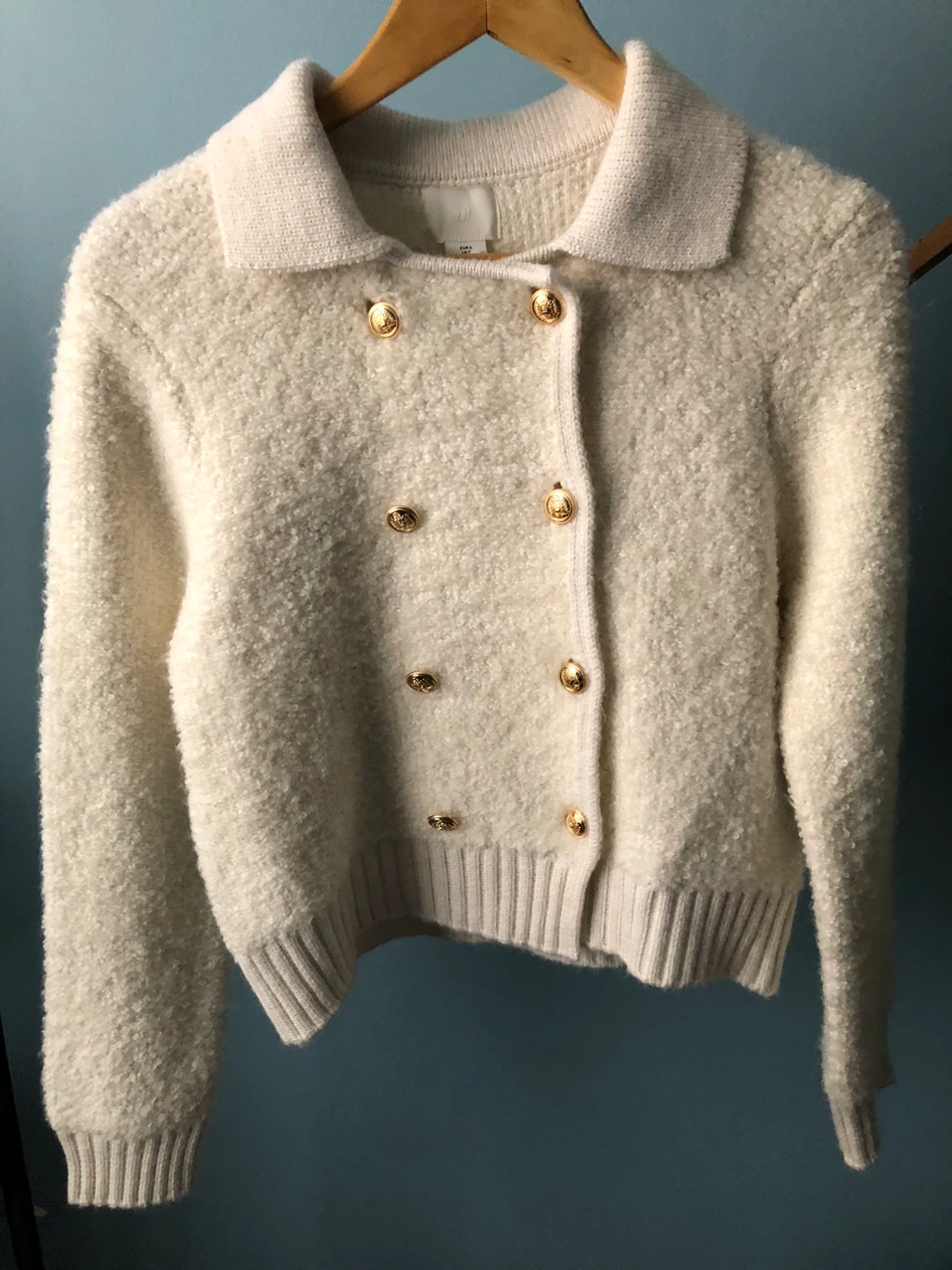 BNWT H&M Cream Knit Cardigan - Size Small