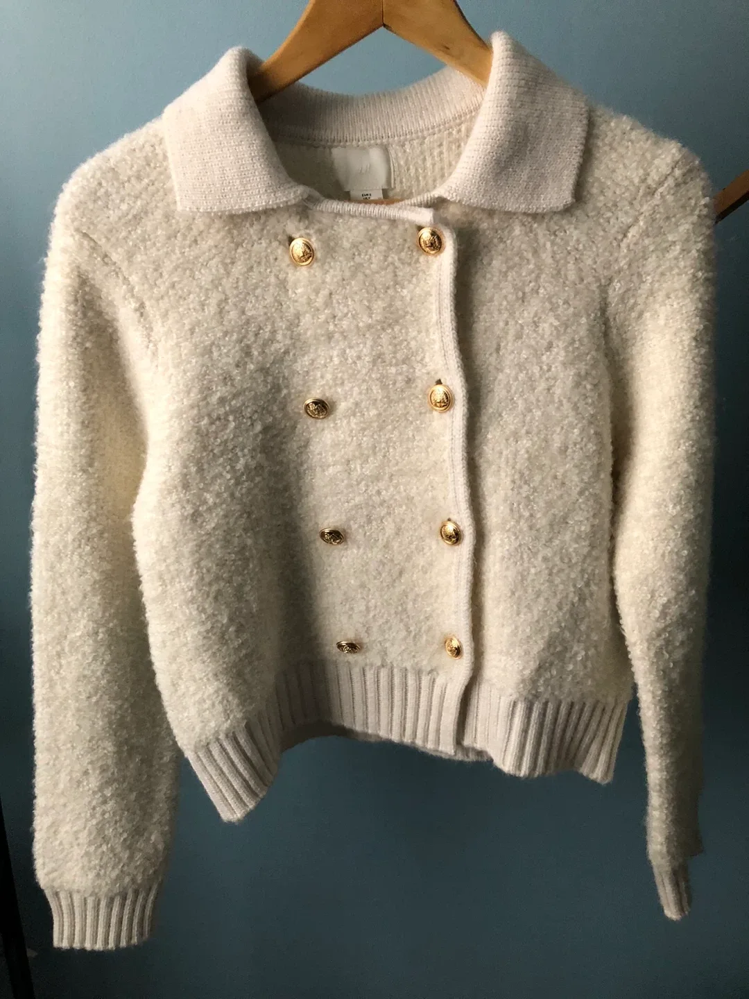 BNWT H&M Cream Knit Cardigan - Size Small thumbnail
