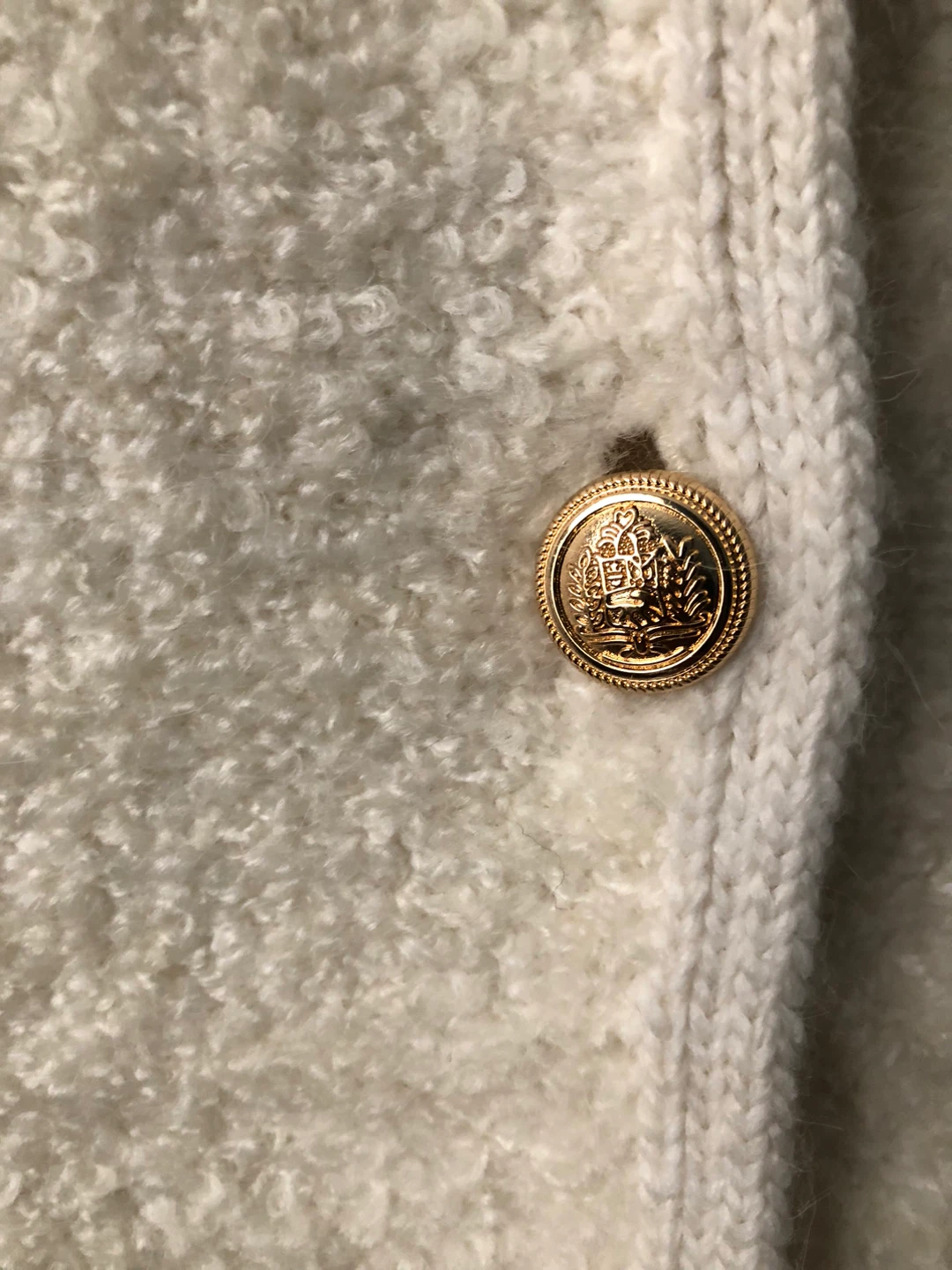 BNWT H&M Cream Knit Cardigan - Size Small - photo 2