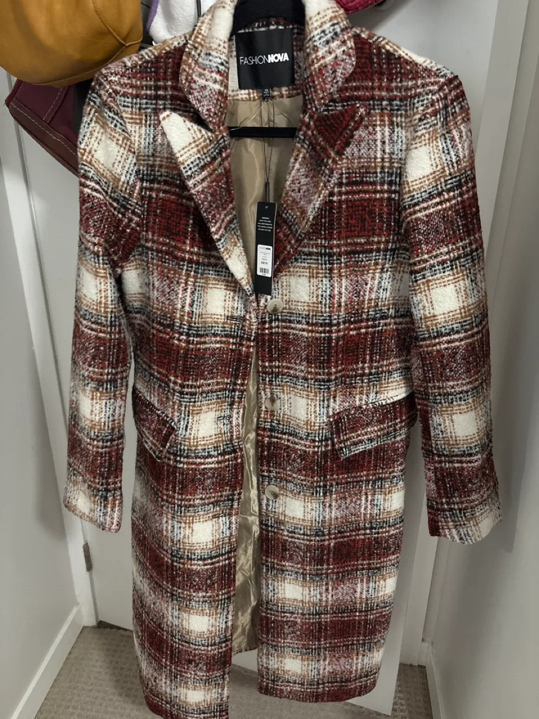 Fashion Nova Plaid Coat thumbnail
