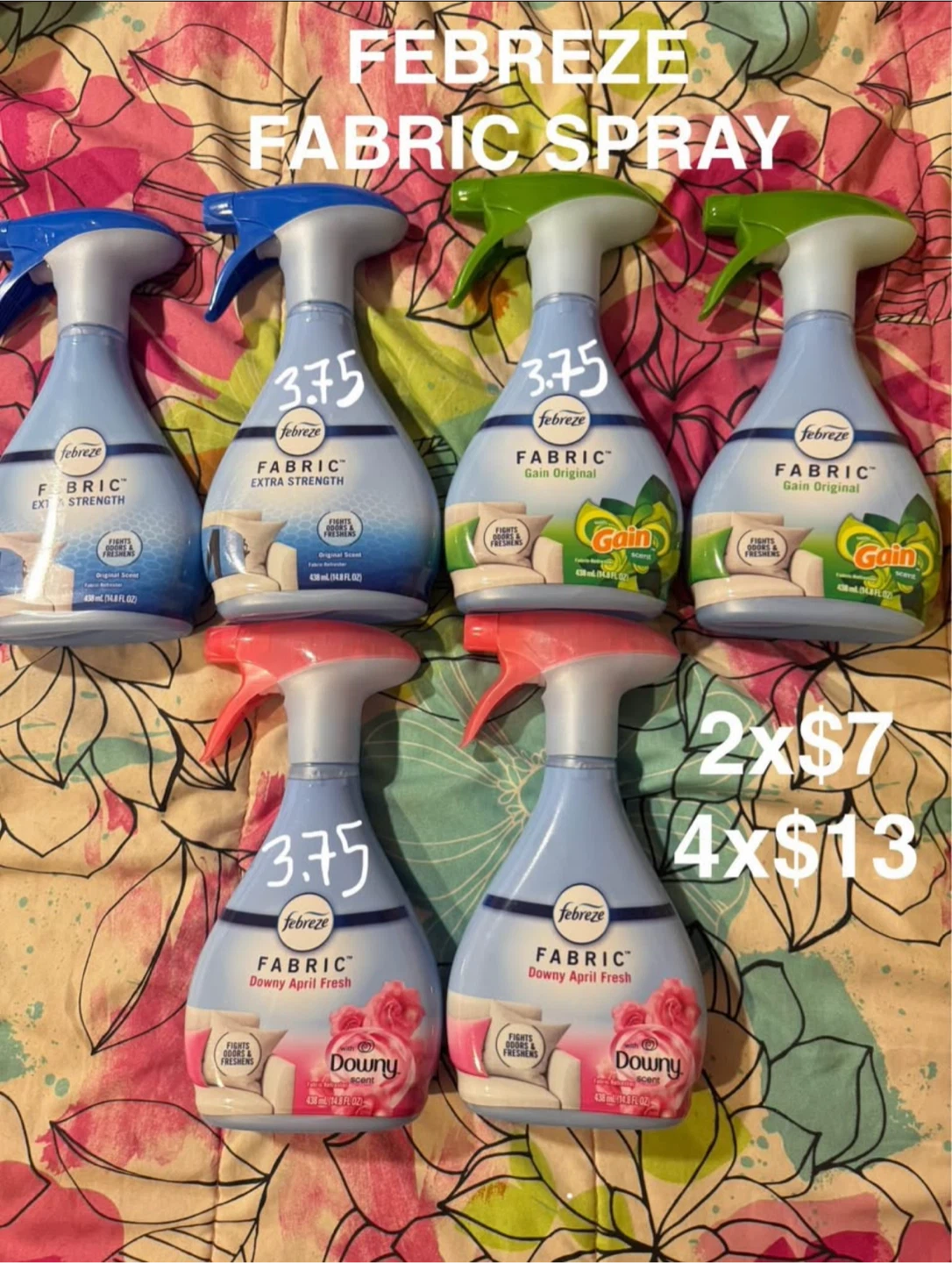 Febreze Fabric Spray - Extra Strength, Gain, Downy
