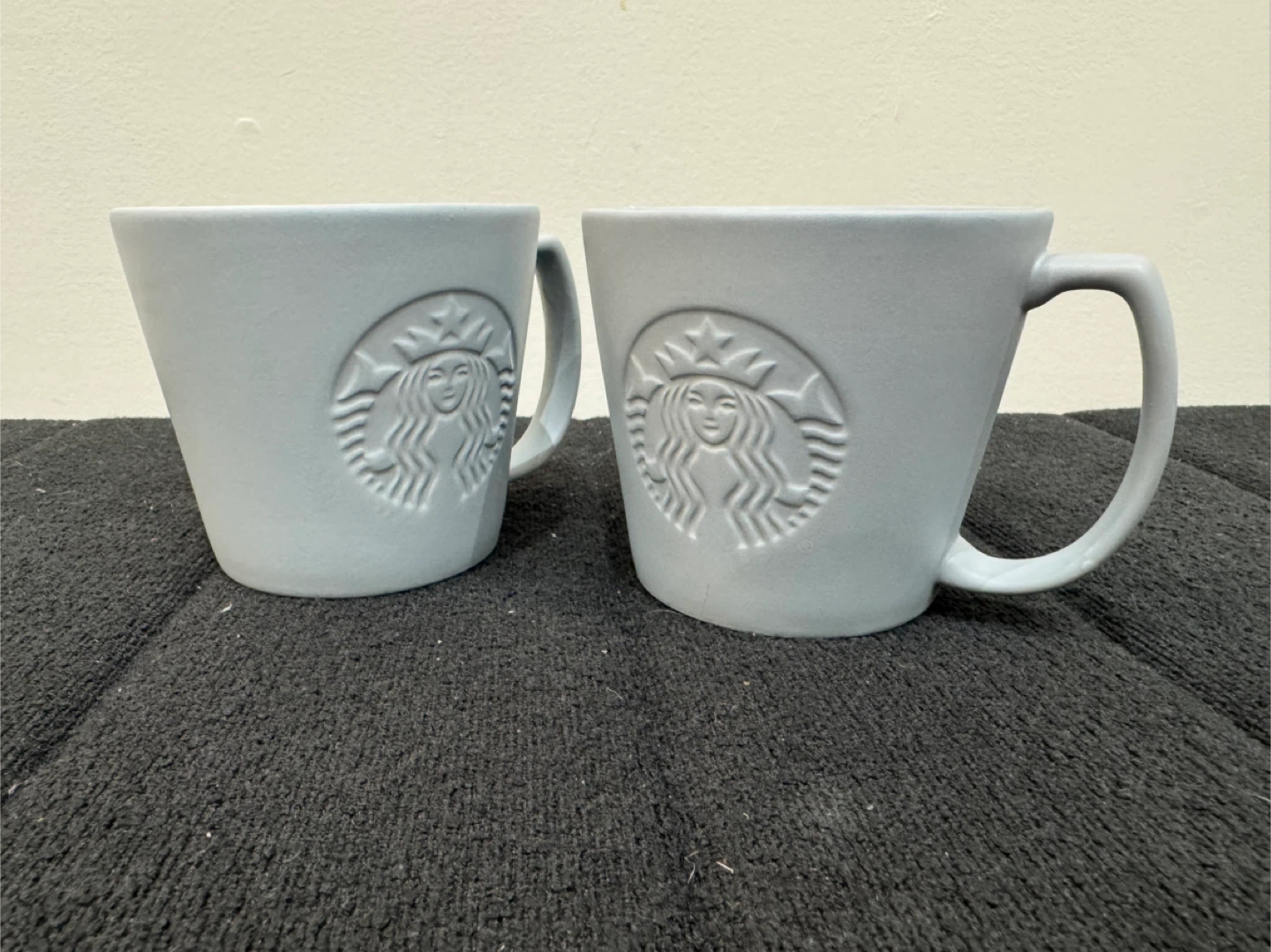 Starbucks Tall Grey Mugs - Set of 2