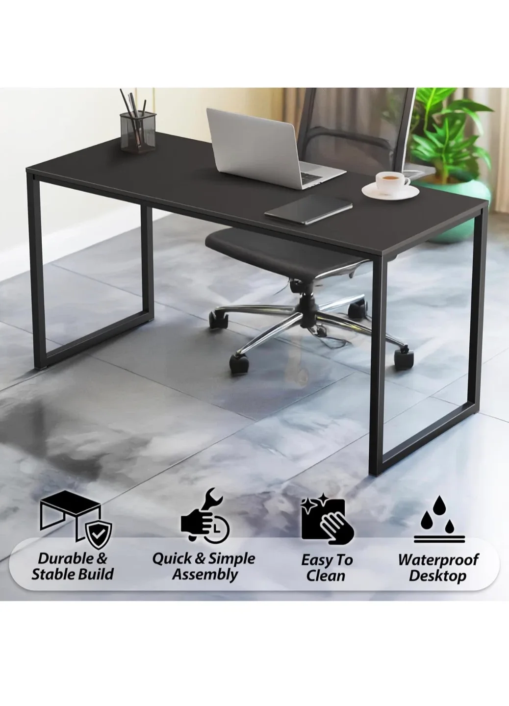 Black Computer Desk (32" x 16") image indicator(4)