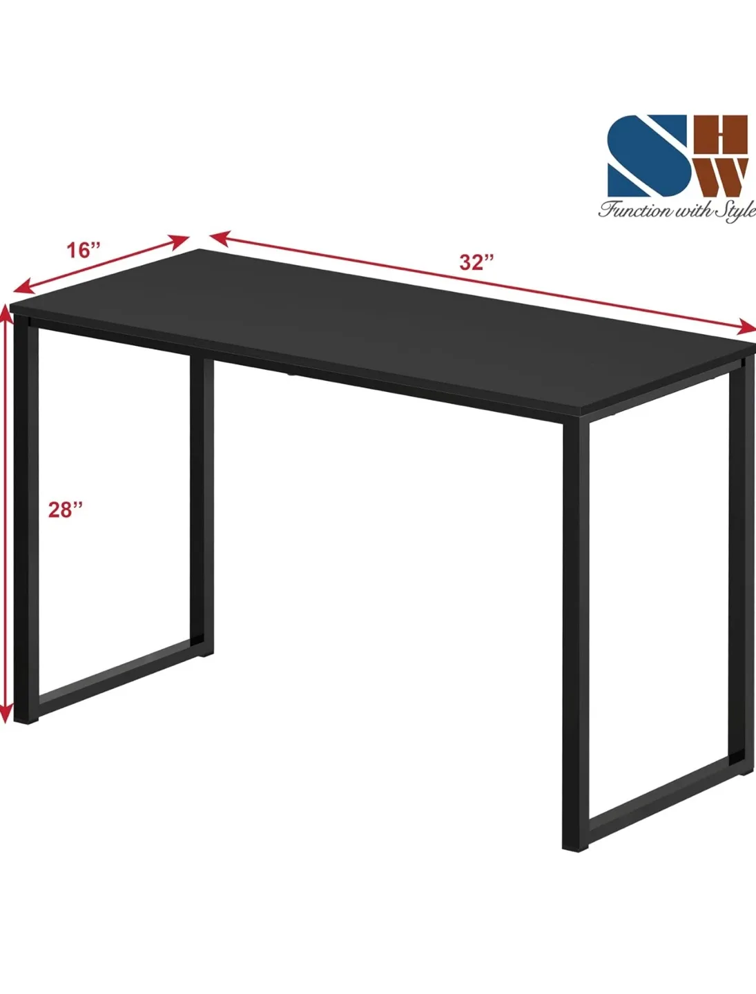 Black Computer Desk (32" x 16") image indicator(3)