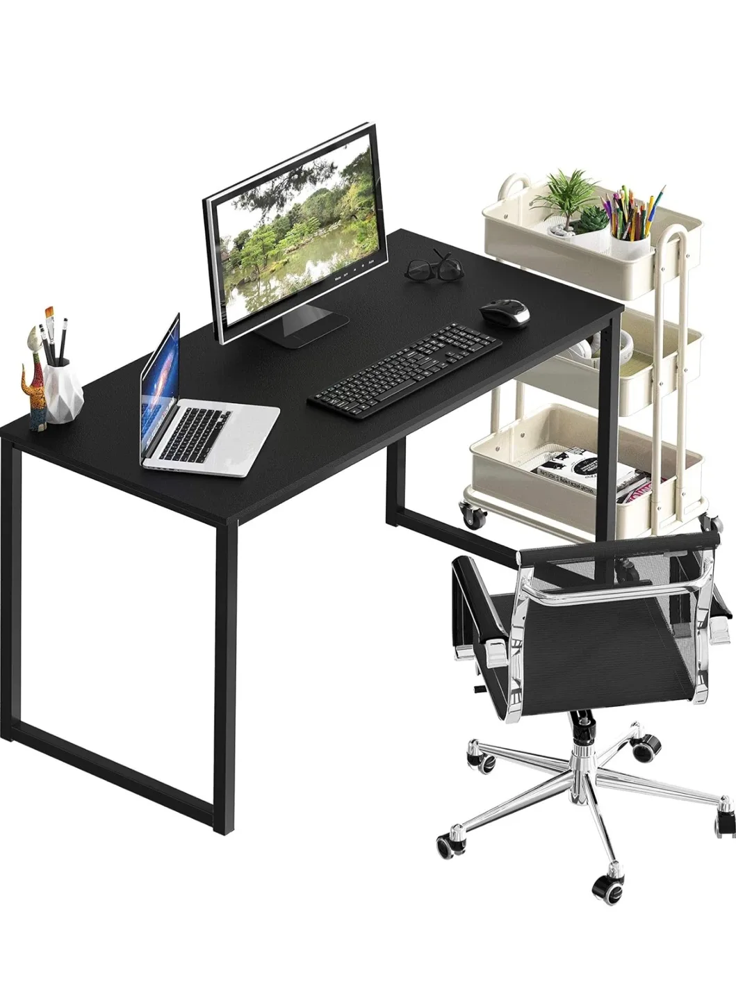 Black Computer Desk (32" x 16") image indicator(5)