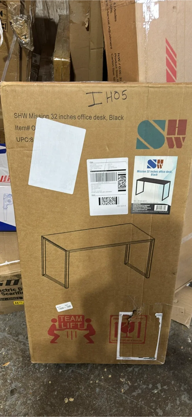 Black Computer Desk (32" x 16") image indicator(9)