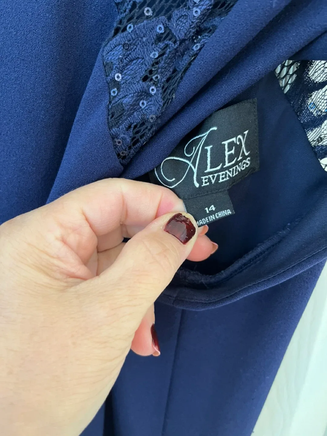 Navy Blue Gown - Size 14 image indicator(2)