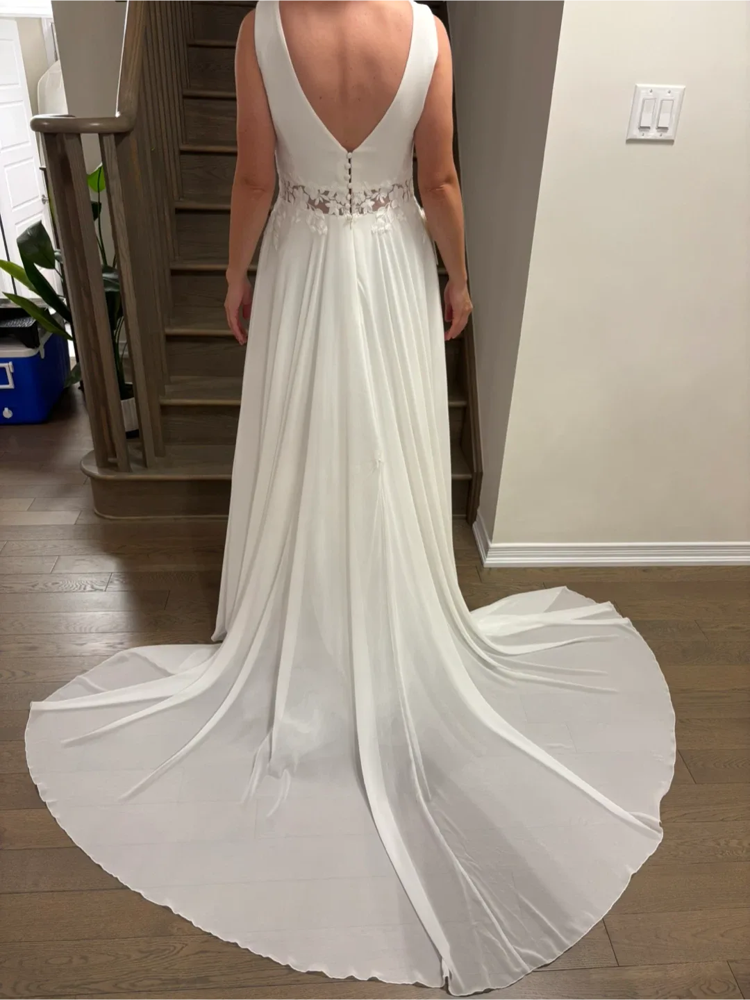 White Wedding Dress Brand New Made In Europe image indicator(3)