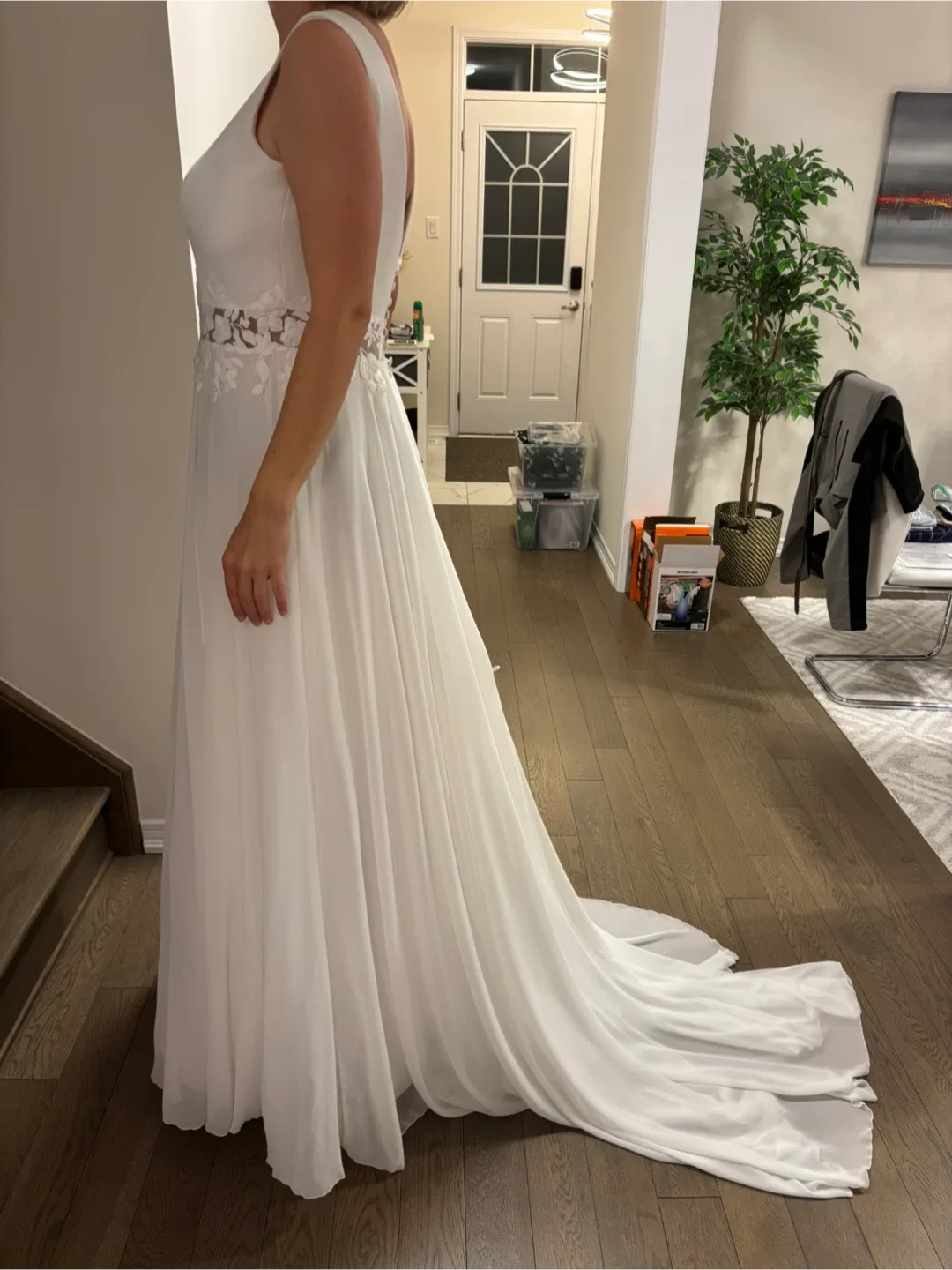 White Wedding Dress Brand New Made In Europe image indicator(5)