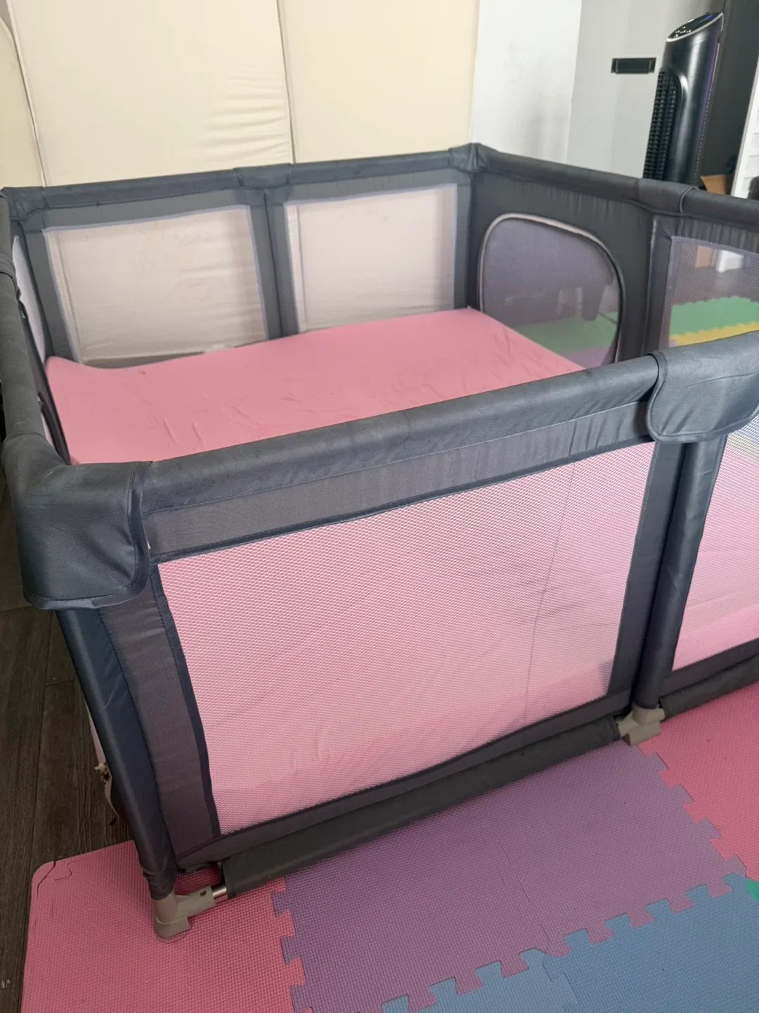 Grey Baby Playpen mat not included image indicator(2)