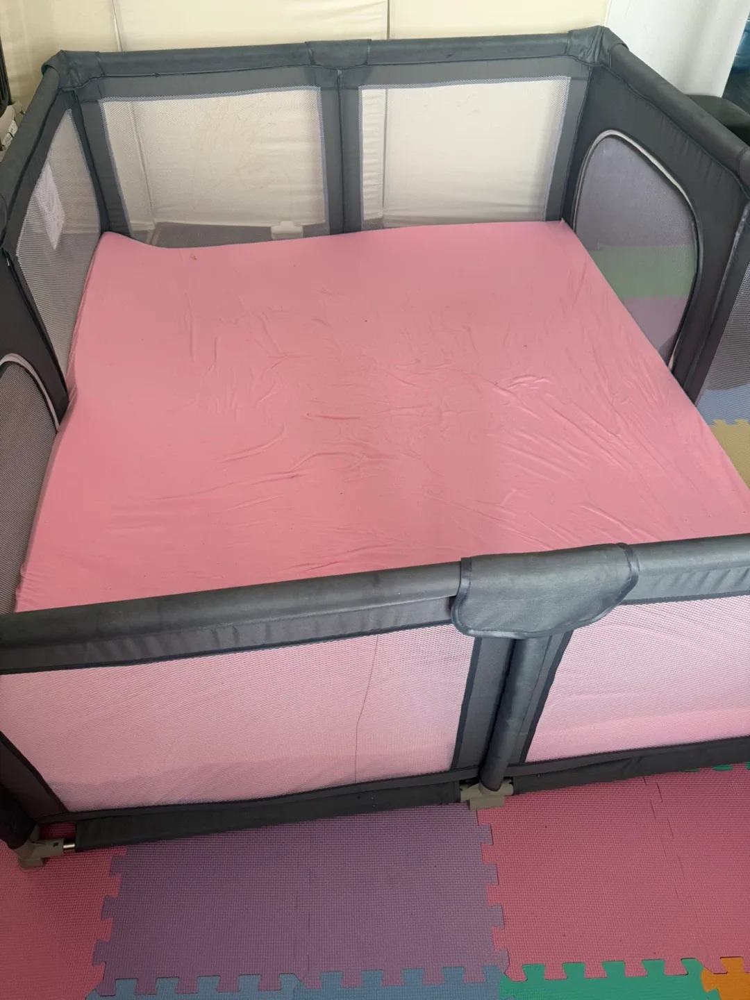 Grey Baby Playpen mat not included image indicator(3)