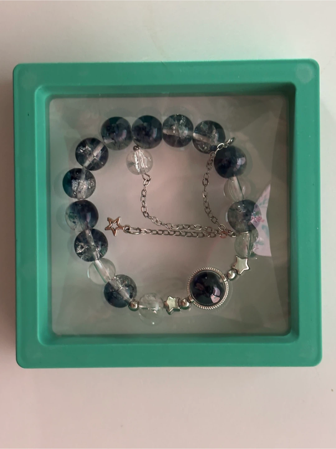 Beaded Bracelet with Star Charms valentines gift