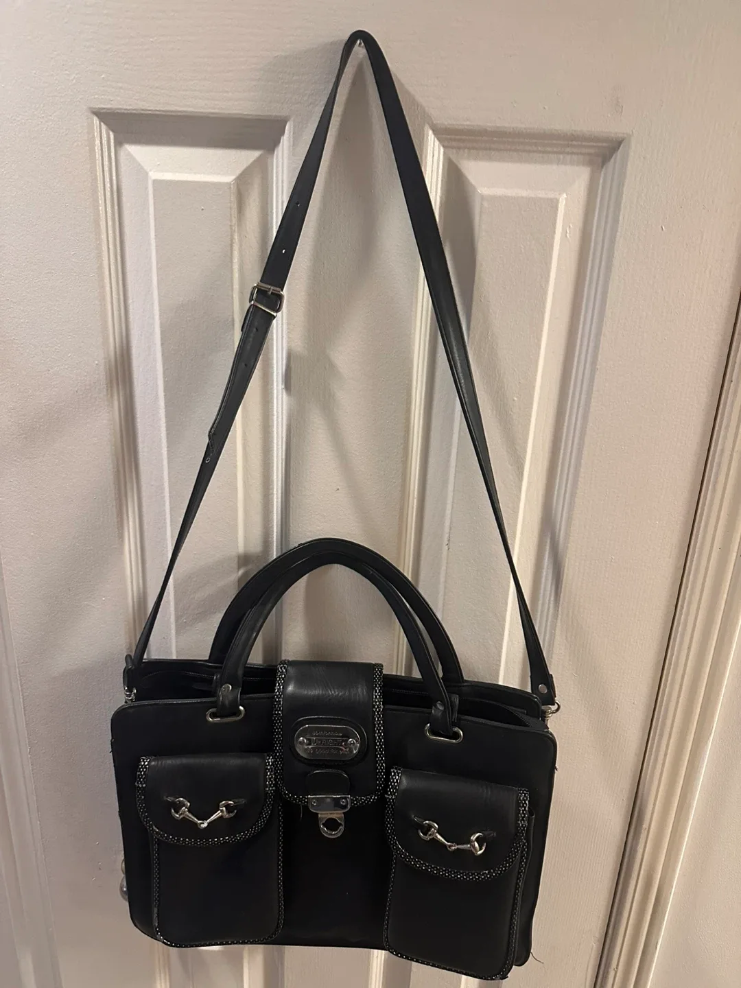LuLu Black Leather Handbag thumbnail