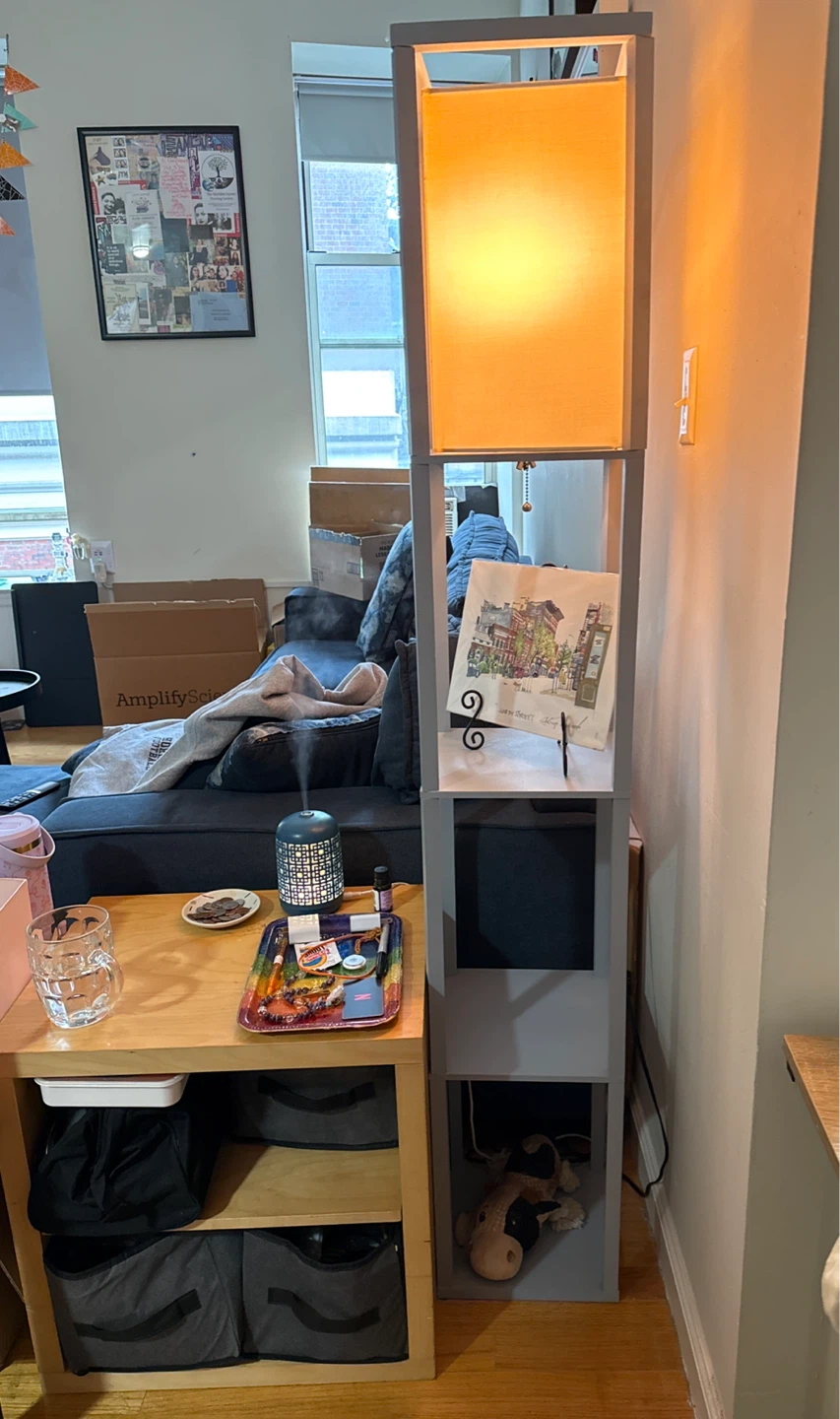 Floor Lamp with Shelves