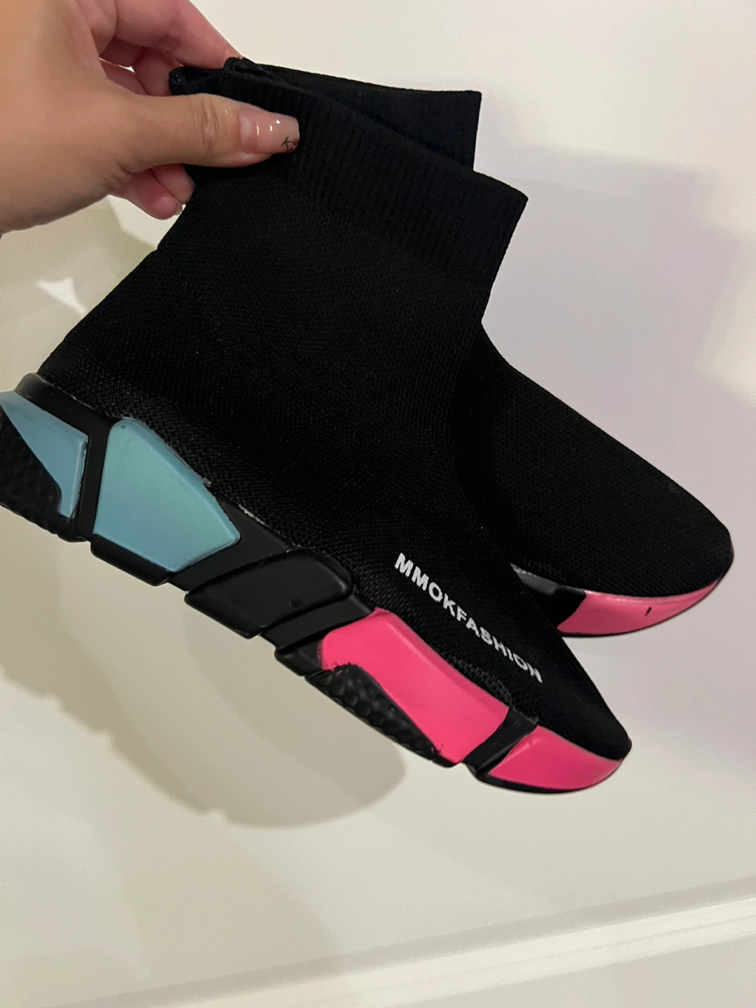 MMOKFashion Black Sock Sneakers