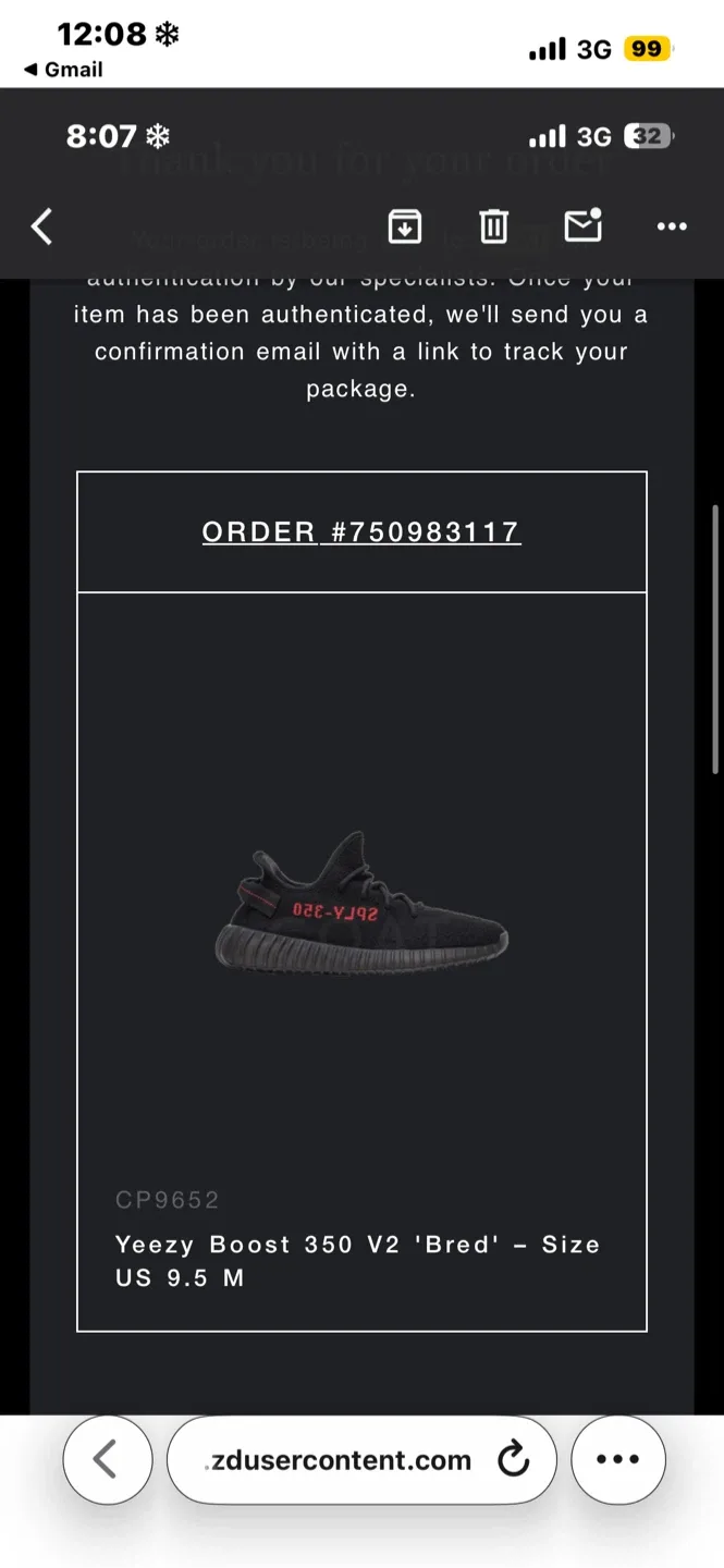 Adidas Yeezy Boost 350 V2 'Bred' - Size 9.5 US image indicator(5)