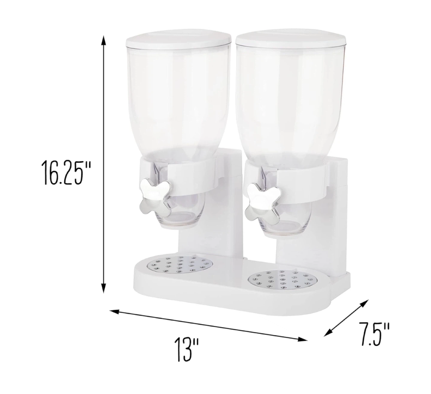White Double Cereal Dispenser - photo 3