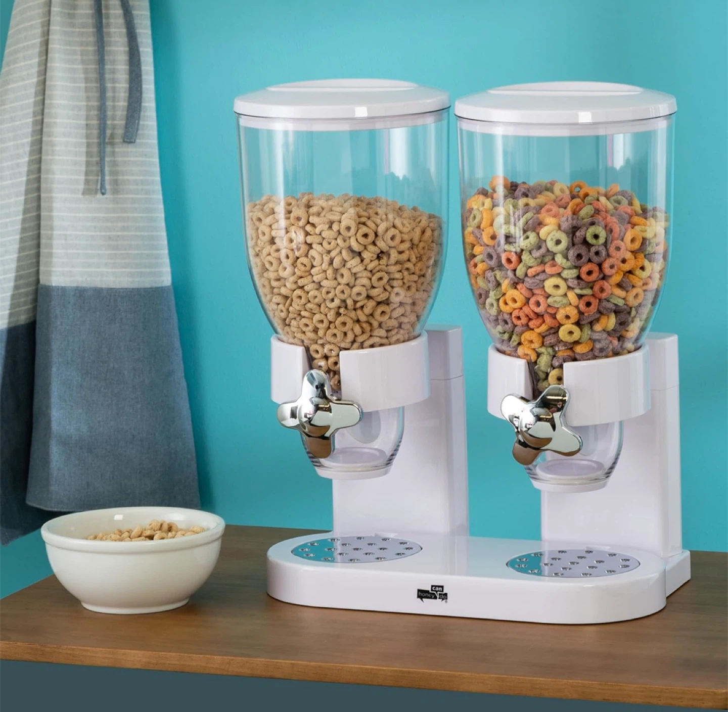 White Double Cereal Dispenser - photo 2
