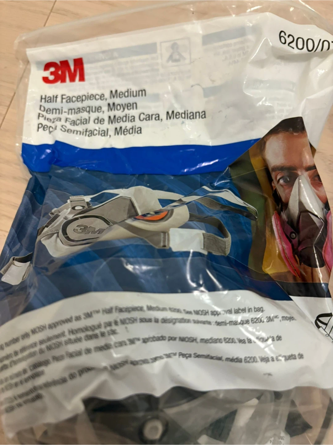 3M Half Facepiece Respirator, Medium, New