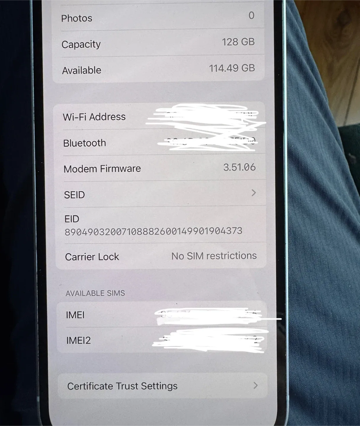 iPhone 14 - 128gb used image indicator(9)