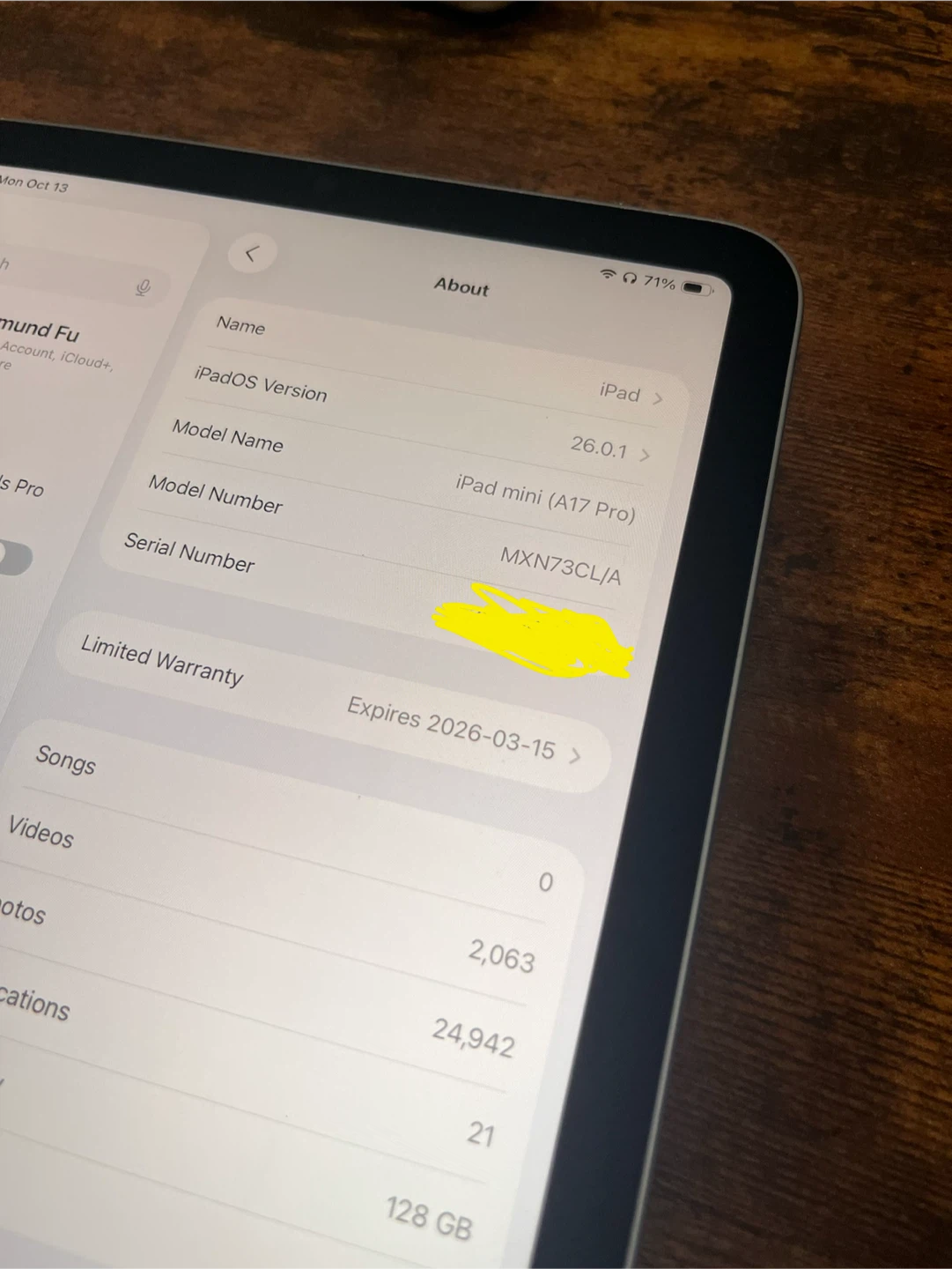 Apple iPad mini 7 A17 Pro 128GB with Smart Folio- Like New! - photo 2