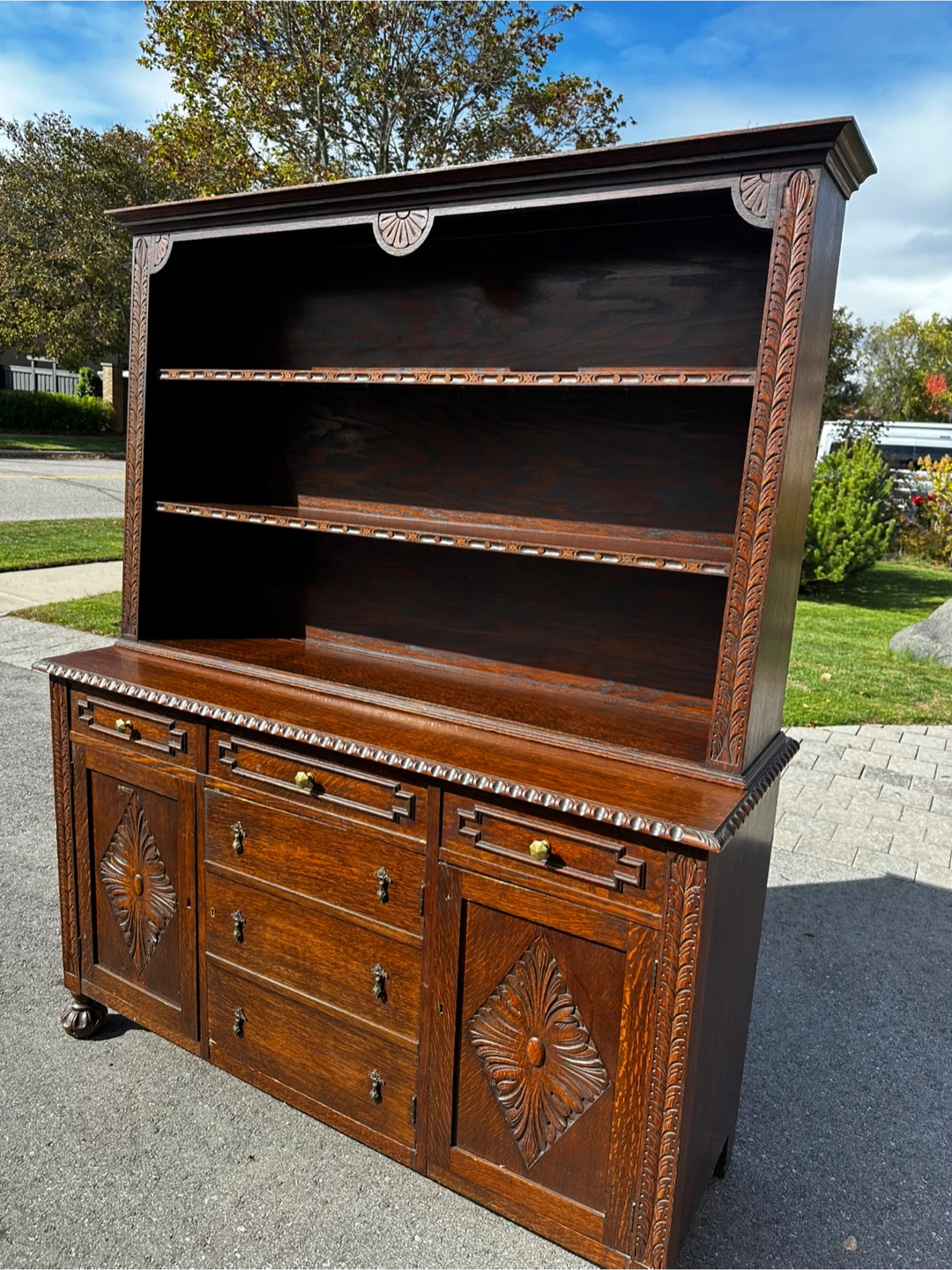 Antique Dining Set - Dark Wood
