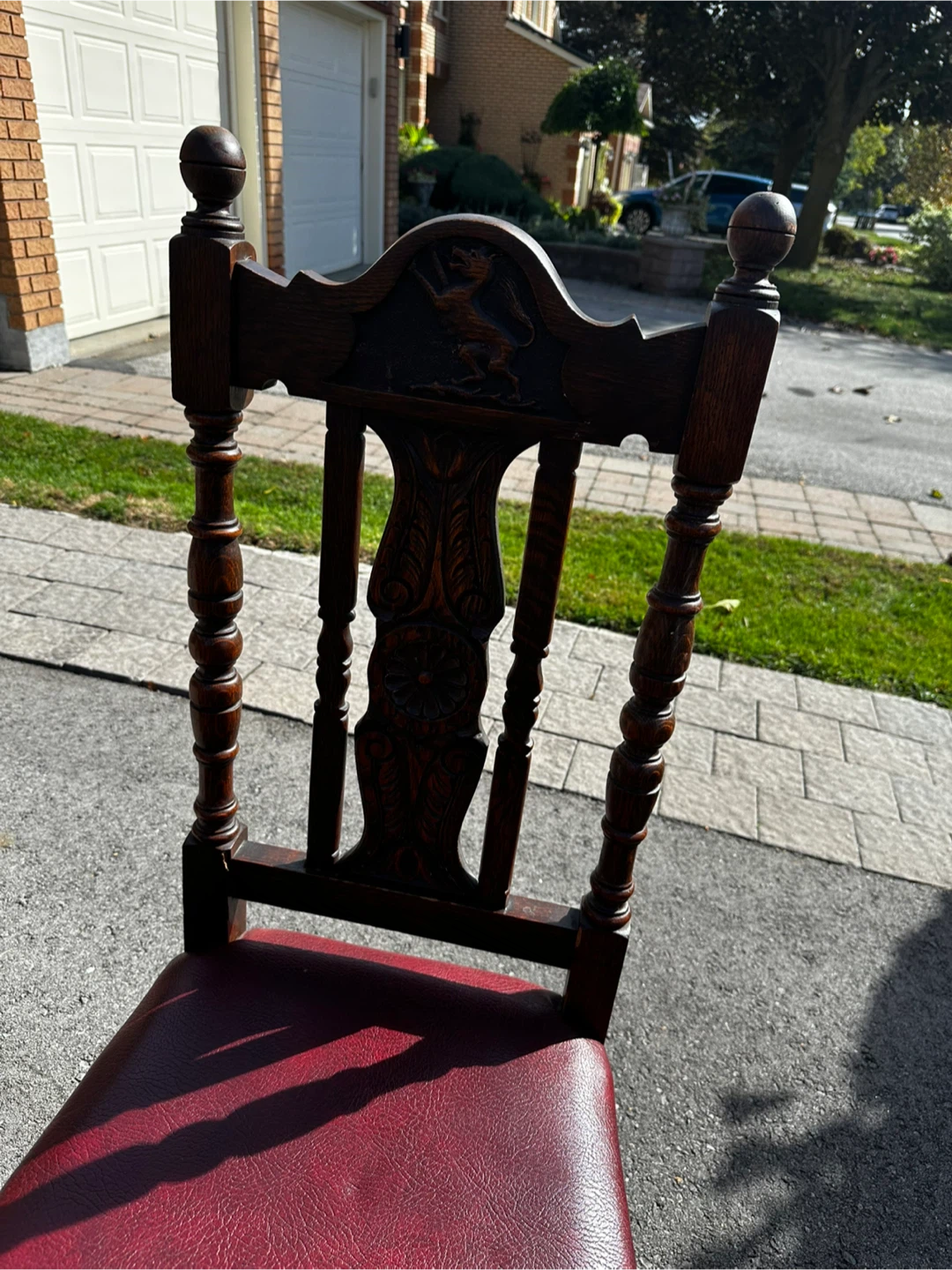 Antique Dining Set - Dark Wood - photo 4
