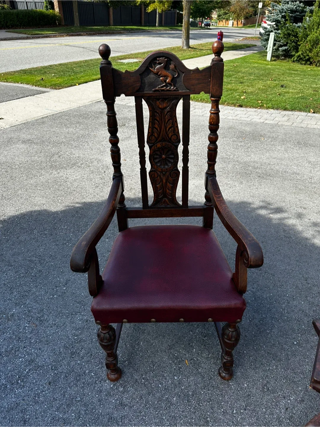 Antique Dining Set - Dark Wood image indicator(6)