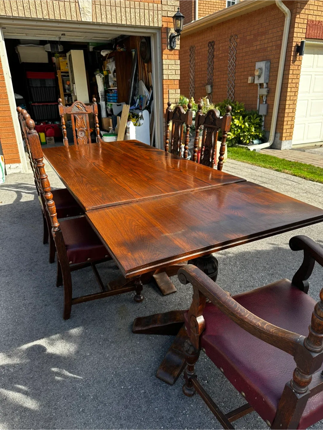 Antique Dining Set - Dark Wood image indicator(7)