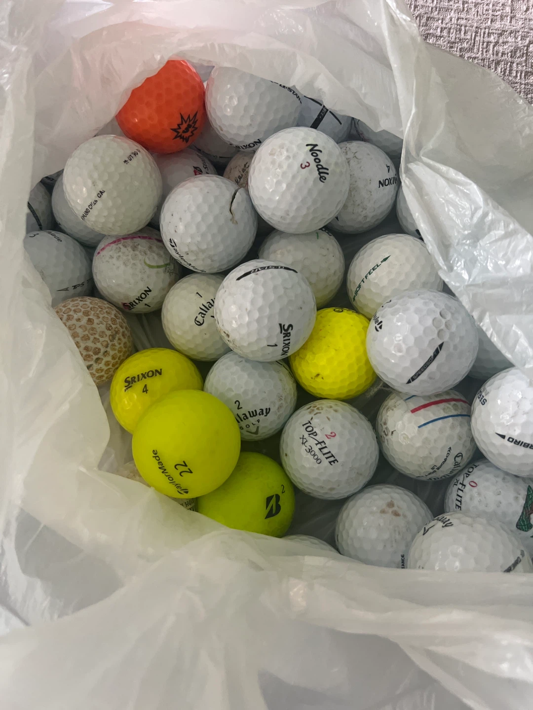 Mixed Golf Balls - Srixon, Top Flite, TaylorMade