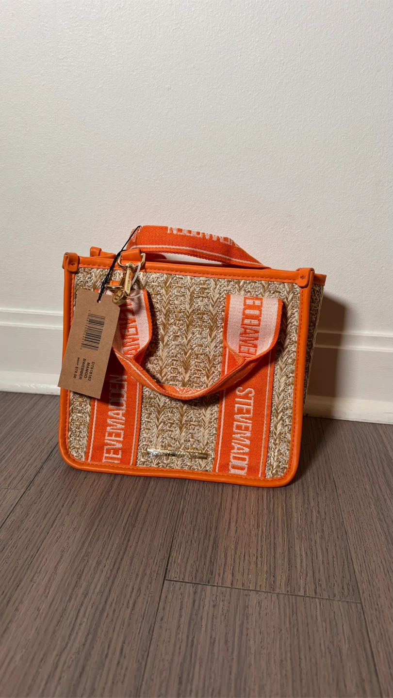Steve Madden Woven Tote Bag Orange - photo 2