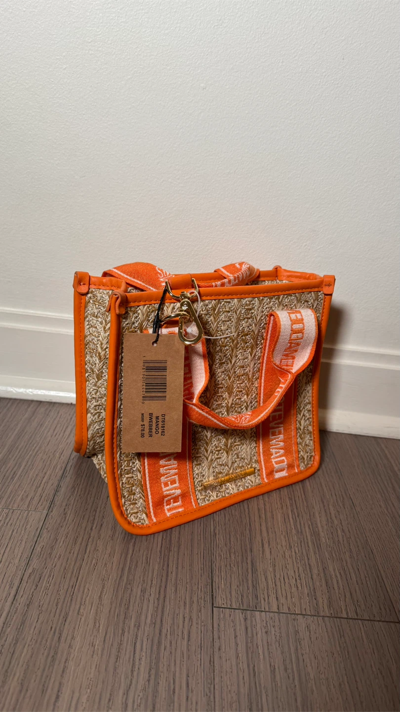 Steve Madden Woven Tote Bag Orange