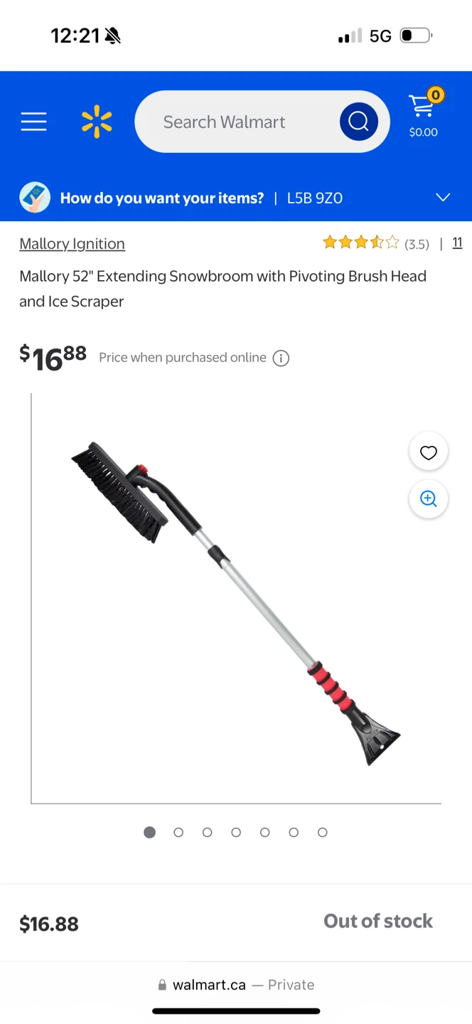 Mallory 52" Extending Snowbrush with Ice Scraper